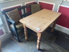 Timber Dining Table Complete with Pugh Style Seating Bench