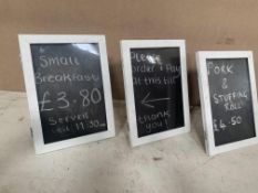 3no. Hinged Advertising Signs 330mm240mm
