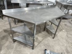 Stainless Steel Preparation Table, 1700 x 650mm (Measured from Long Edge)