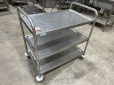 Stainless Steel 3-Tier Catering Trolley