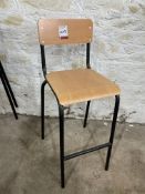 2no. Beech Effect Metal Framed Stools, Please Note: There is NO VAT on the HAMMER Price of this Lot
