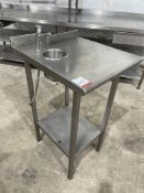 Stainless Steel Corner Sink Unit with Splashback, 700 x 550mm