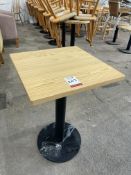 Timber Top Café Table, 500mmx500mm, Please Note: There is NO VAT on the HAMMER Price of this Lot