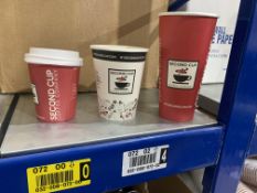 1no. Box Various Sized Branded Coffee Cups And Lids, Please Note: There is NO VAT on the HAMMER