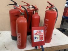 Quantity Of Different Fire Extinguishers And Fire Blanket