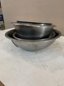 4no Stainless Steel Mixing Bowls