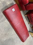 Red Leatherette Booth Seating Base, 1500 x 420mm