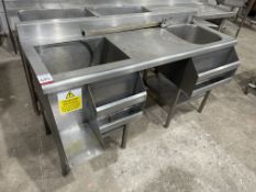 Stainless Back Bar Unit with Sink, Bottle Storage etc. 1000 x 750mm