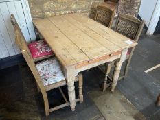 Timber Top Dining Table Complete with 4no. Dining Chairs