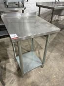 Stainless Steel Preparation Table, with Splashback 610 x 610mm, Please Note: There is NO VAT on