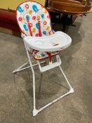 Plastic Foldaway High Chair as Lotted