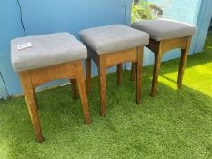 3no. Timber Frame Stools