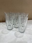 12no. Heavy Unbranded Tall Water Glasses