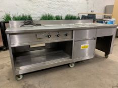 Mobile Stainless Steel Bain Marie Counter with Storage, Please Note: There is NO VAT on the HAMMER