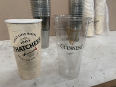 Quantity Of Branded Plastic & Paper Cups As Lotted