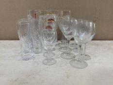 Assortment Of Various Glasses Pint/Half Pint/Wine Glasses