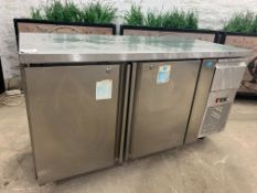 ICC Stainless Steel Double Door Counter Fridge