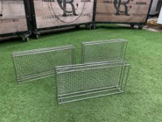 3no. Stainless Steel Glass/ Cup Drainer Shelves As Lotted
