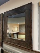 Timber Frame Mirror, 1350mm x 1350mm Please Note: Purchaser Must Ensure They Bring a suitable