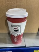 1no. BOX Branded 24oz Paper Coffee Cup With Branded Cup Sleeve And 1no. Box Plastic Sip Through
