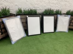 4no. Unused Black Pictures Frames, Approximate Dimensions 700mm x 920mm