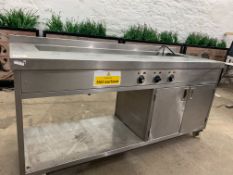 Mobile Stainless Steel Bain Marie Counter with Storage, Please Note: There is NO VAT on the HAMMER