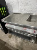 Palux Topline Stainless Steel Work Top with Under Counter Open Fronted Hot Cupboard Complete With