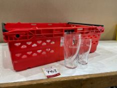 16no. Guinness Pint Glasses & 4no. Guiness 1/2 Pint Glasses, Please Note: Red Crate Not Included