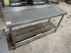 Stainless Steel Preparation Table, With Splashback 1510 x 500mm