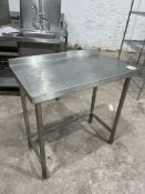 Stainless Steel Preparation Table with Splashback, 900 x 500mm,