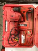 Milwaukee Cordless Drill w/ (2) Batteries and Charger