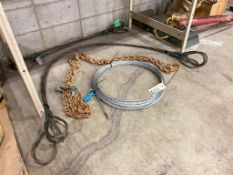 Lot of Asst. Cable, Chains, Cable Slings, etc.