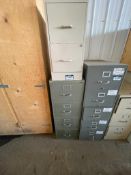 Lot of (1) 2-Drawer Vertical Filing Cabinet and (1) 4-Drawer Vertical Filing Cabinet