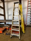 8' Green Bull Fiberglass Step Ladder