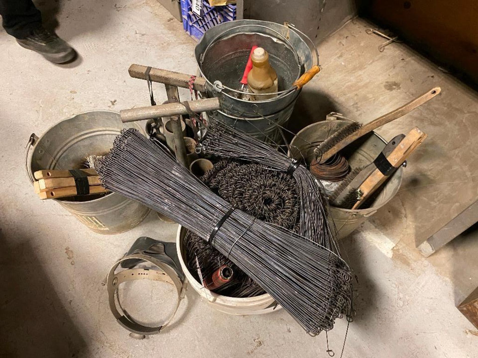 Lot of Asst. Loop Tie Wire, Wire Brushes, Haywire, Rod Holder, etc.
