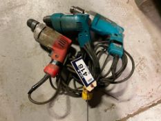 Lot of (3) Asst. Electric Drills