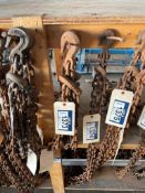 Lot of (3) 10' Chains w/ Hook