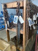 Lot of (1) 28' Chain w/ Hooks and (1) 25' Chain w/ Hooks