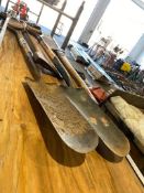 Lot of (2) Axes, and (2) Track Shovels