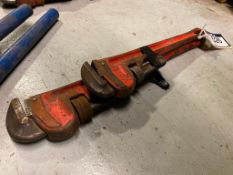 Lot of (1) 24" Pipe Wrench and (1) 18" Pipe Wrench