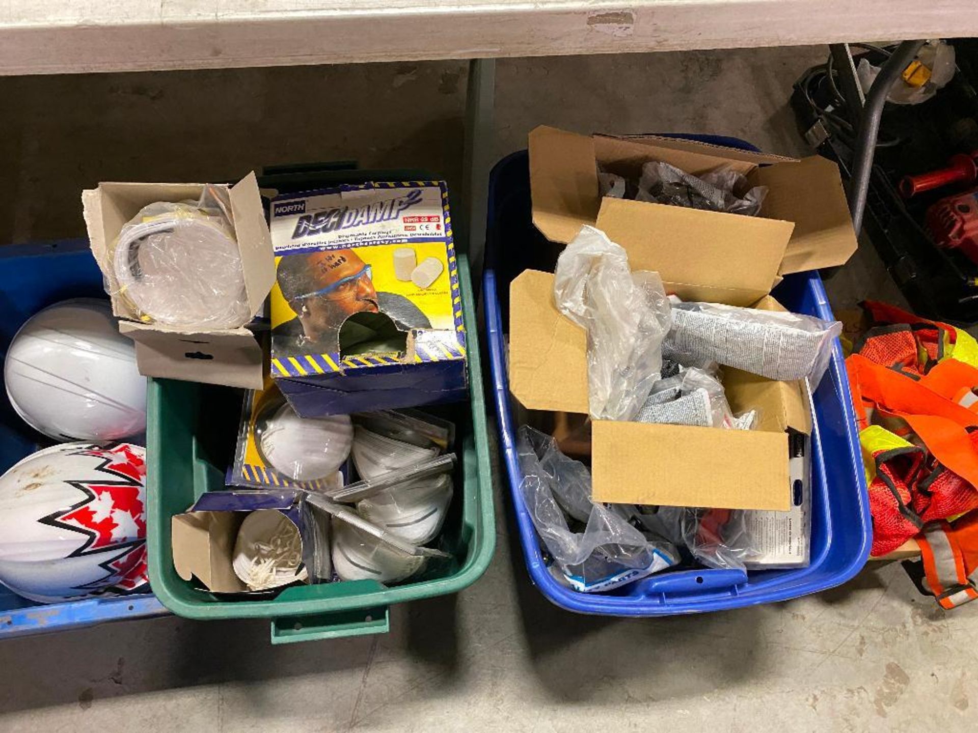 Lot of (5) boxes of safety equipment; hard hats, masks, safety glasses, etc. - Image 3 of 4