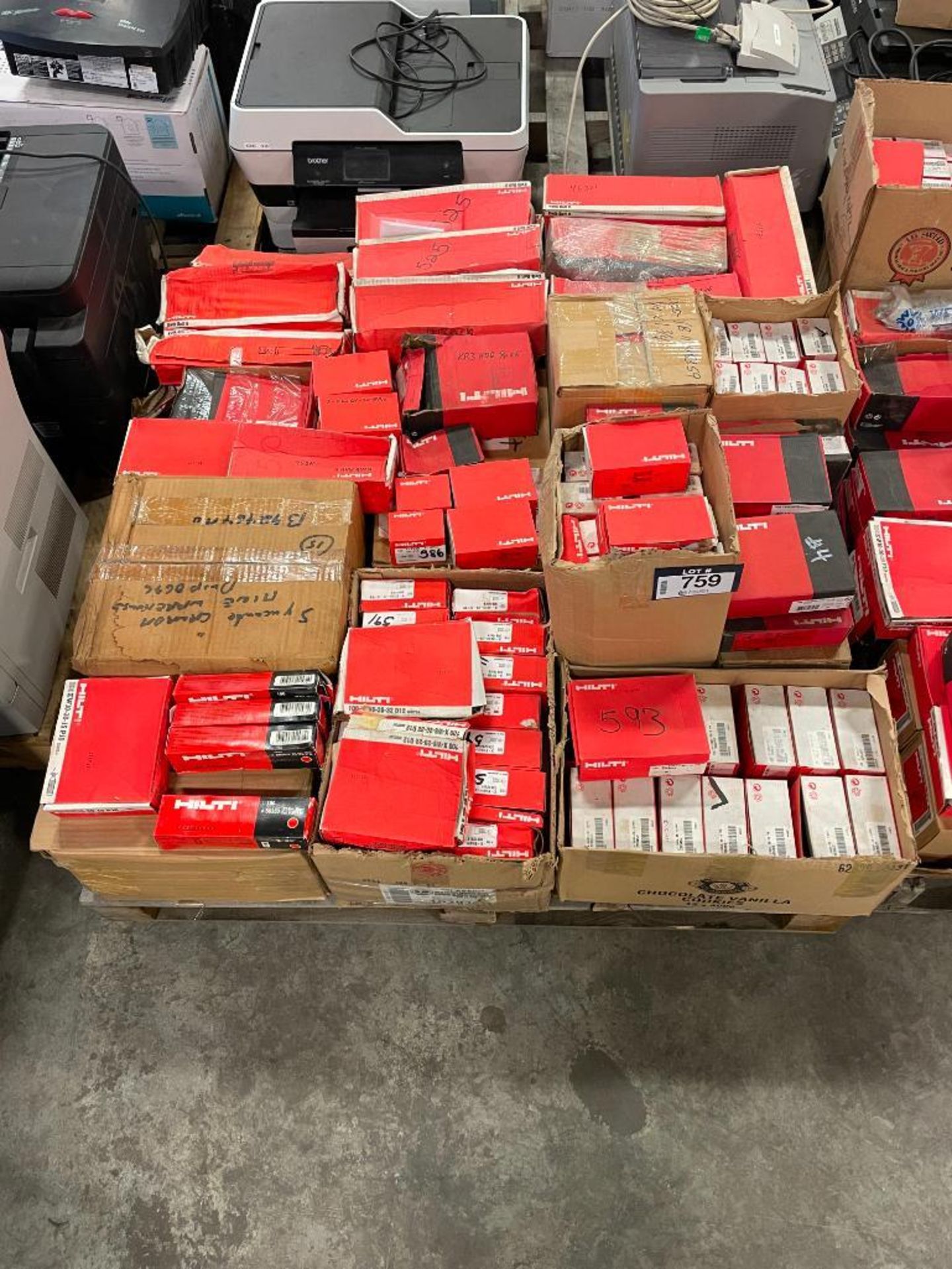 Pallet of Asst. Hilti Shot, Hilti Fasteners, Hilti Anchors, etc.