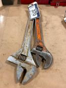 Lot of (1) 18" Crescent Wrench and (1) 15" Crescent Wrench