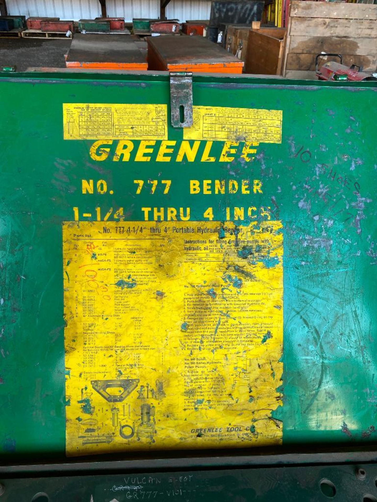 Greenlee 777 1-1/4" - 4" Tubing Bender - Image 3 of 4