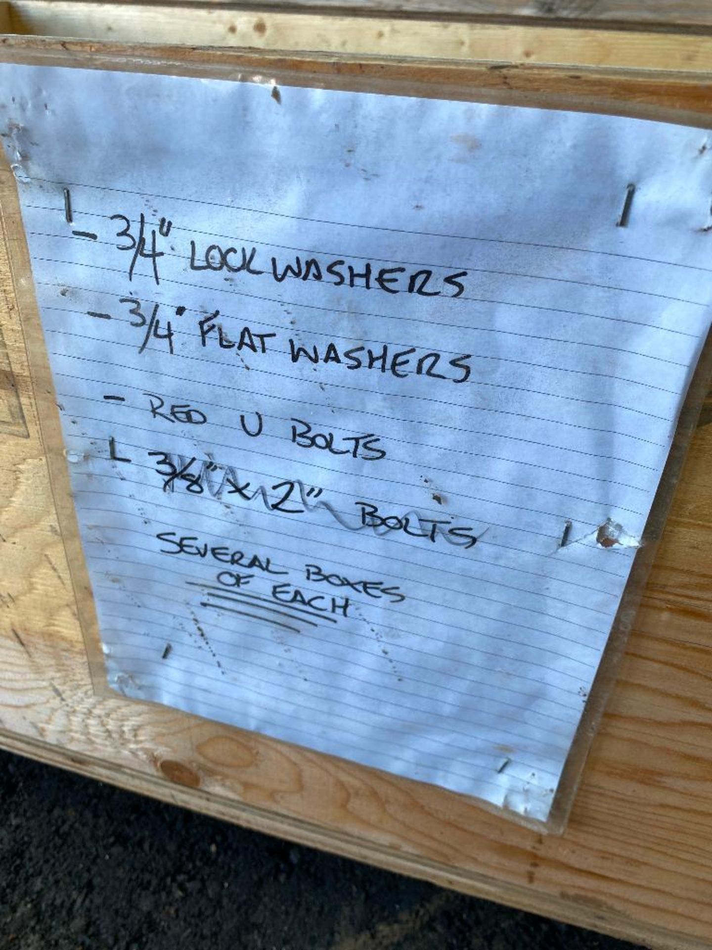 Crate of Asst. Washers, U-Bolts, etc. - Image 3 of 3