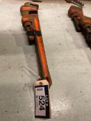 Lot of (1) 24" Pipe Wrench and (1) 18" Pipe Wrench