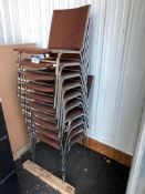 Lot of (10) Asst. Stacking Chairs