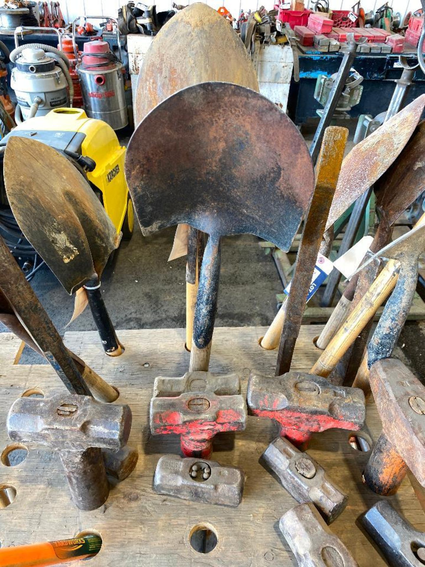 Lot of (2) Shovels, (3) Sledge Hammers - Image 2 of 3