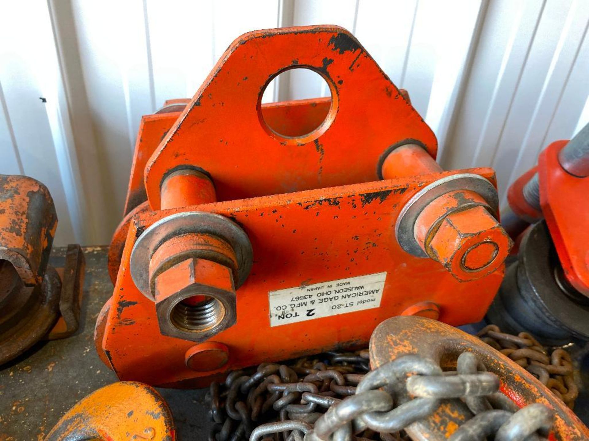 Lot of Kito Corp 2-Ton Chain Hoist and American Gauge ST-20 2-Ton Beam Roller - Image 3 of 4