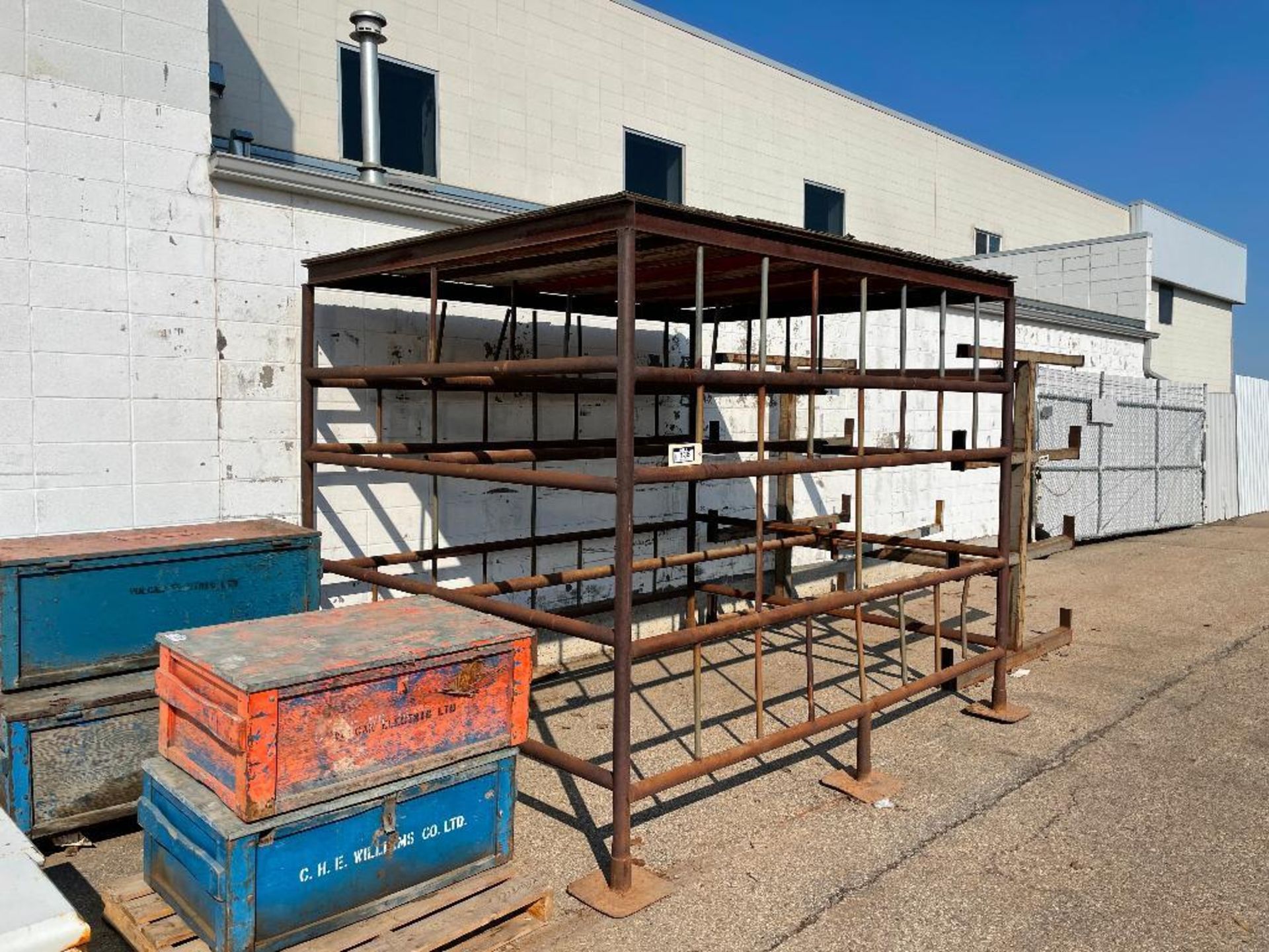 Steel Storage Rack w. Roof - Image 2 of 2